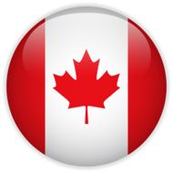 Canada Flag Glossy Button N5