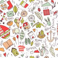 Vector Italian summer seamless pattern