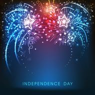 American Independence Day celebration background with fireworks