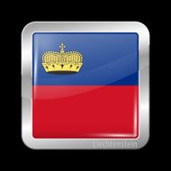 Flag of Liechtenstein Metal Icons