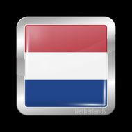Flag of Netherlands Metal Icons N2
