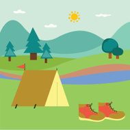 Summer camping illustration