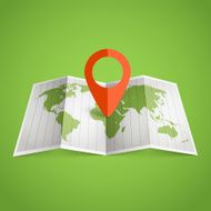World map with different marks N2