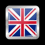 Flag of United Kingdom Metal Icons