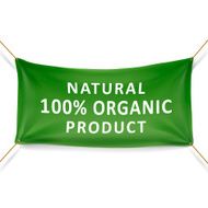 natural 100 percent organic product banner