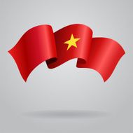 Vietnamese waving Flag Vector illustration