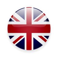 Round icon with flag of the UK N3