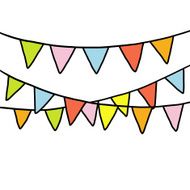 colorful party flags