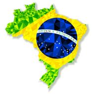 Polygonal vector map of Brazil