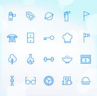 Trendy Thin Icons for web and mobile Set 19
