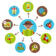 Navigation icons illustration