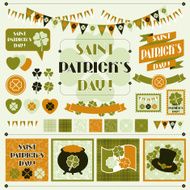 Collection design elements of Saint Patrick&#039;s Day
