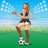 woman with soccer ball