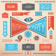 Invitation party design elements