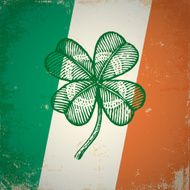 Clover on Irish flag