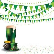 Saint Patricks Day green beer party background