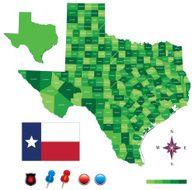 USA map green - states cities flag