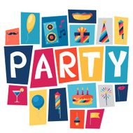 Celebration background with party icons and objects N6
