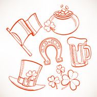 St Patrick`s Day icon set