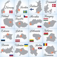 Europe countries icons Collection III