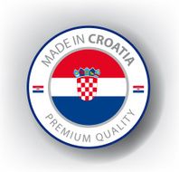 Made in Croatia seal Croatian Flag (vector art) N4