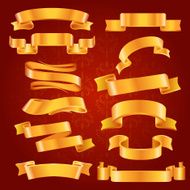 Gold banner set