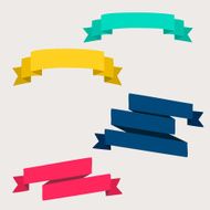 Set of design elements banners ribbons Vector illustration N4