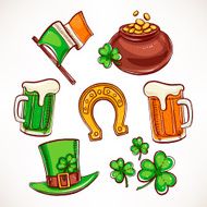 St Patrick`s Day icon set N2