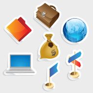 Sticker icon set for business