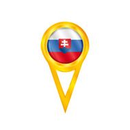 Slovakia pin flag