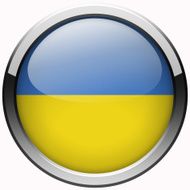 ukraine flag gel metal button