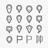 Different navigation pins set