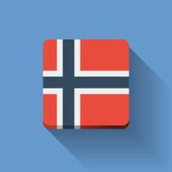 Button with flag of Norway