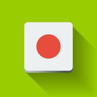 Button with flag of Japan