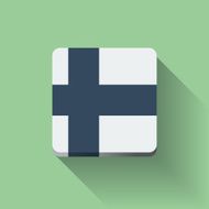 Button with flag of Finland