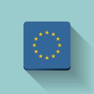 Button with flag of Europe