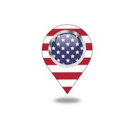 USA flag map pointer N4