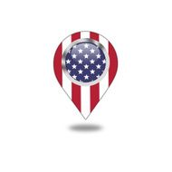 USA flag map pointer N5