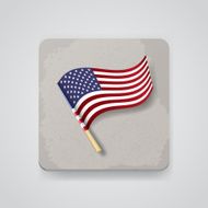 USA flag vector icon