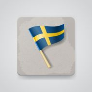 Sweden flag vector icon