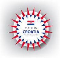 Made in Croatia seal Croatian Flag (vector art) N5