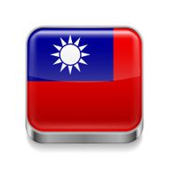 Metal icon of Taiwan