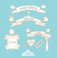 White Winding Ribbon - Illustration