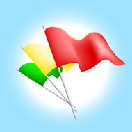 Set of color flags