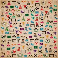 Soccer background Icons set Illustration eps10 N3