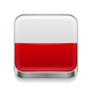 Metal icon of Poland