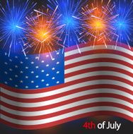 Vector 4th of july background Independence Day N3