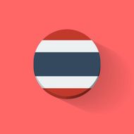 Round icon with flag of Thailand N2