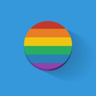Round icon with rainbow flag N3