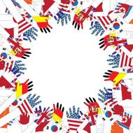 Flag hands vector illustration N8